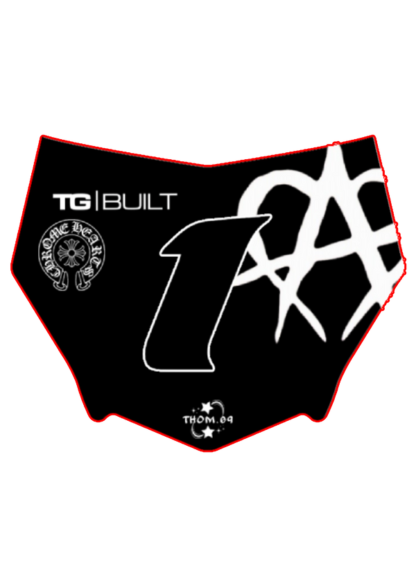 Front Plate Decal Number 1 Motocutz Style