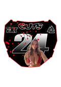 Front Plate Decal Number 24 Red Blossom Blonde Odi Style