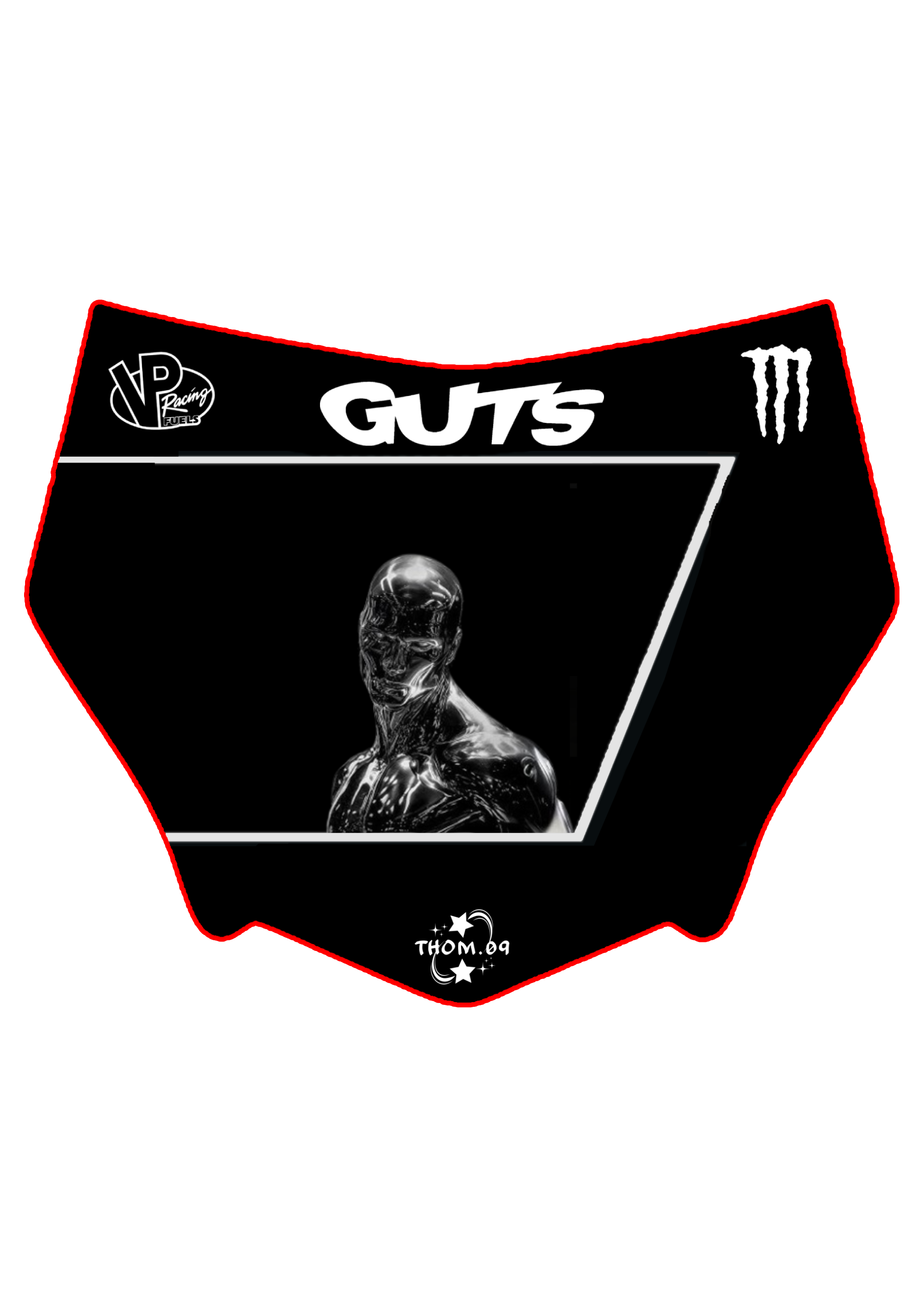 Front Plate Decal Silver Surfer Motocutz Style