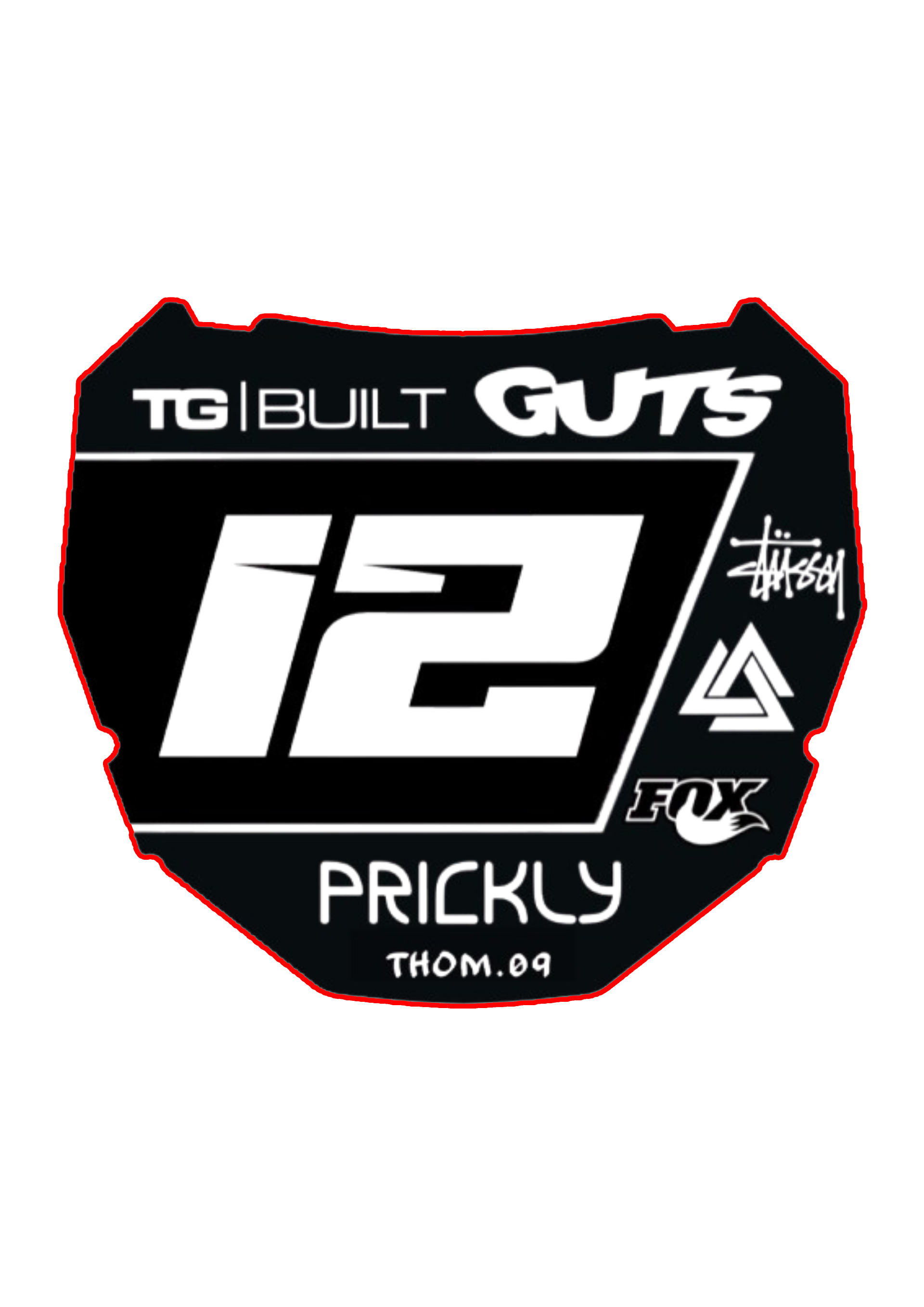 Front Plate Decal Number 12 Odi Style