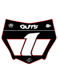 Vented Front Plate Decal Number 1 Motocutz Style
