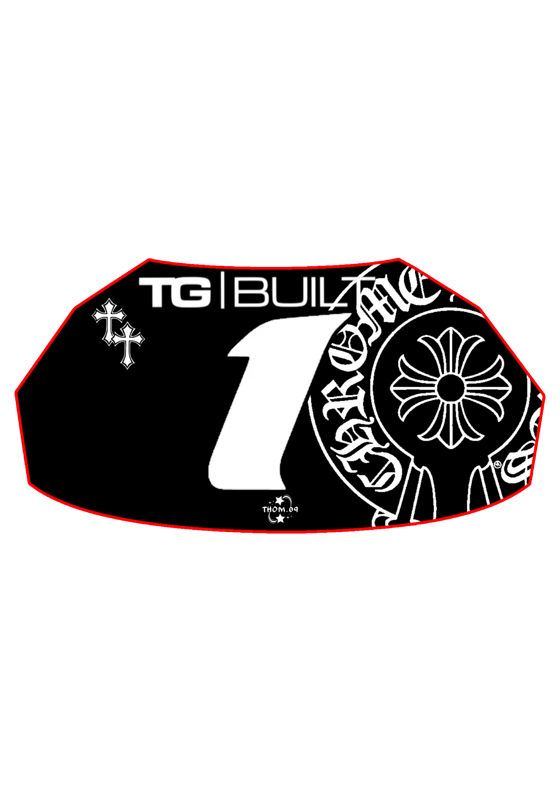 Front Plate Decal Number 1 Chrome Logo Kukirin