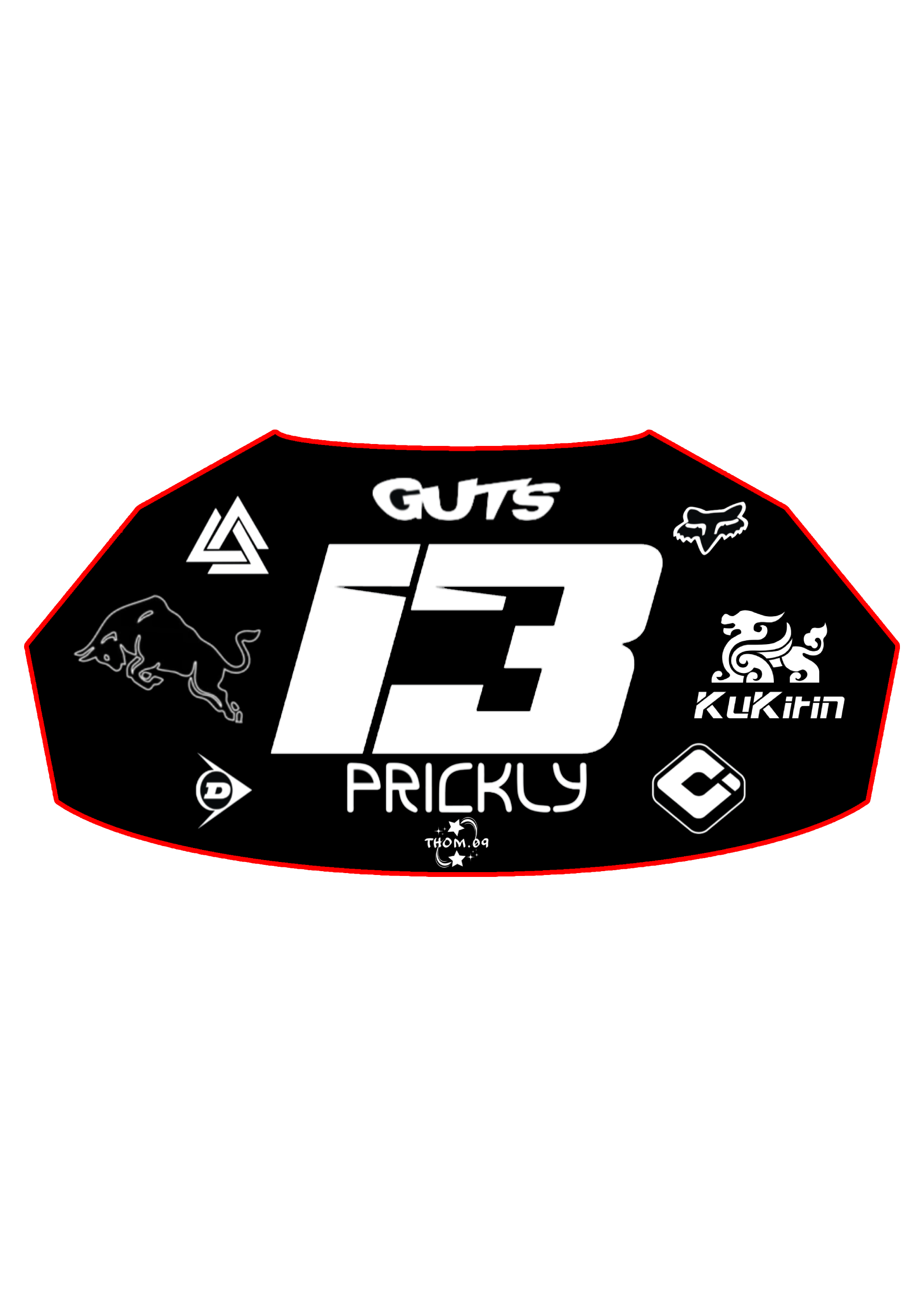 Front Plate Decal Number 13 Kukirin