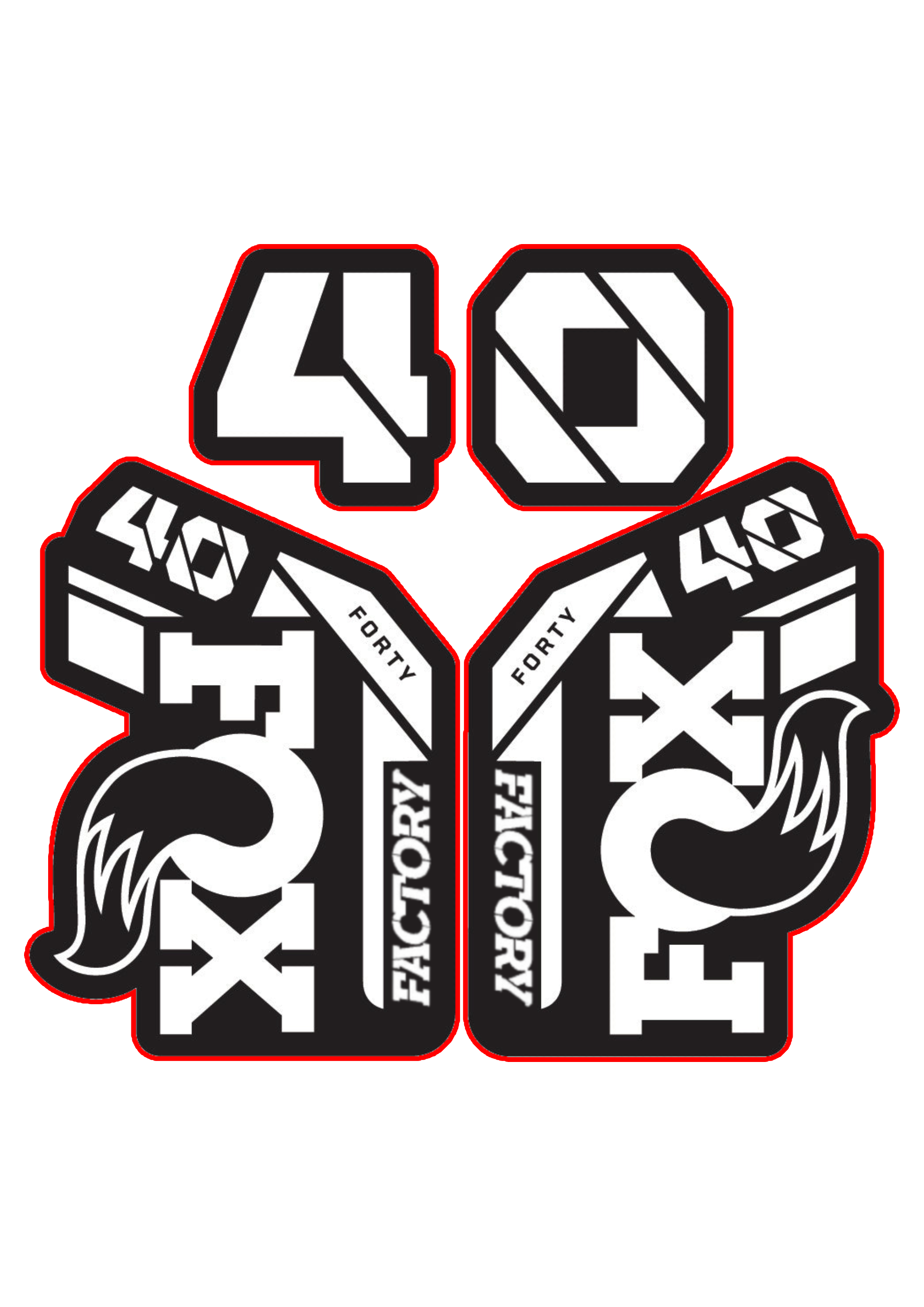 Fork Suspension Decal Fox40 Style