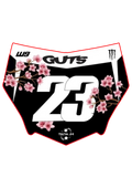 Front Plate Decal Number 23 Blossom Pink Motocutz Style