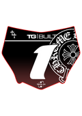 Front Plate Decal Chrome Logo Red Gradient Motocutz Style