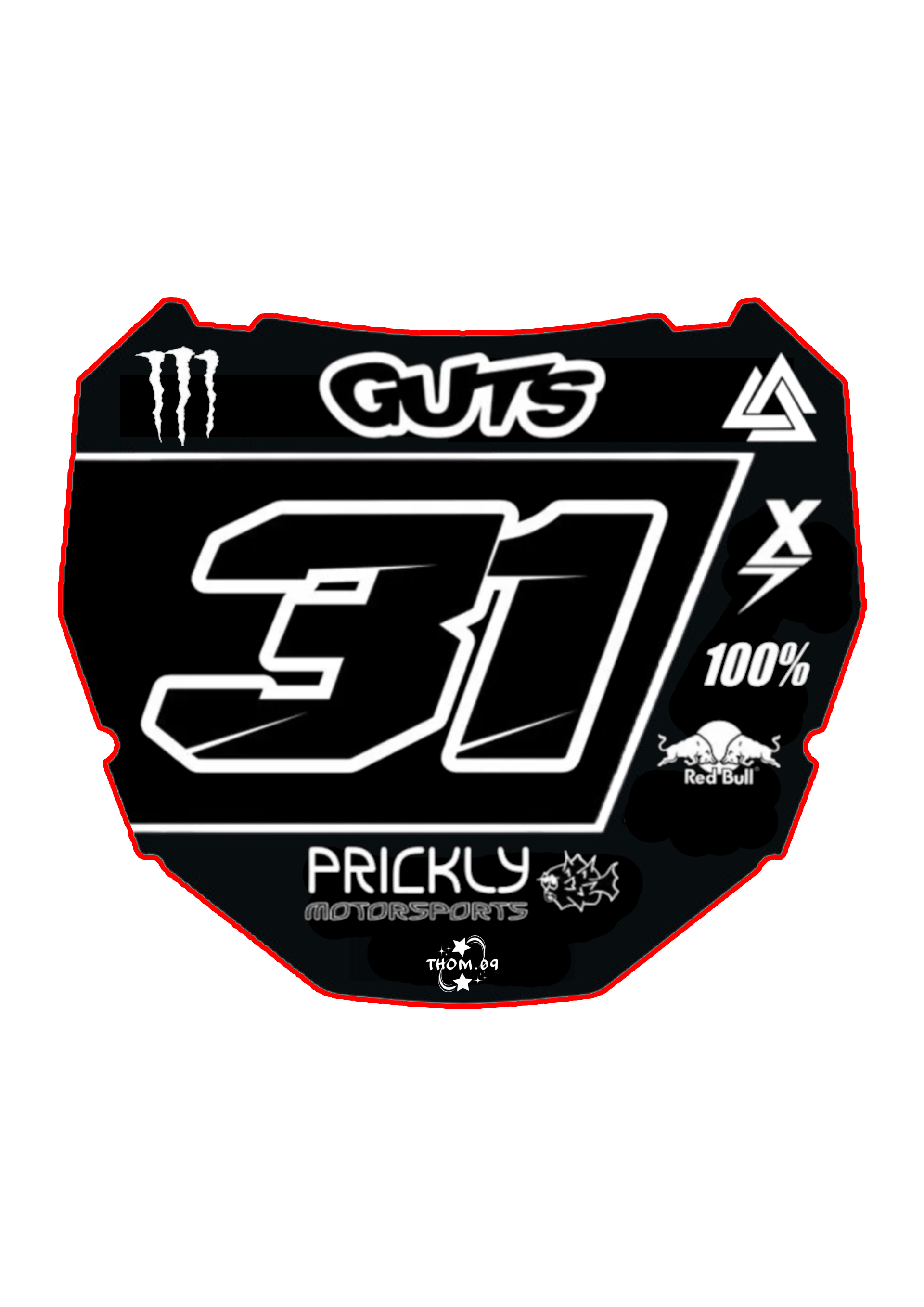 Front Plate Decal Number 31 Odi Style