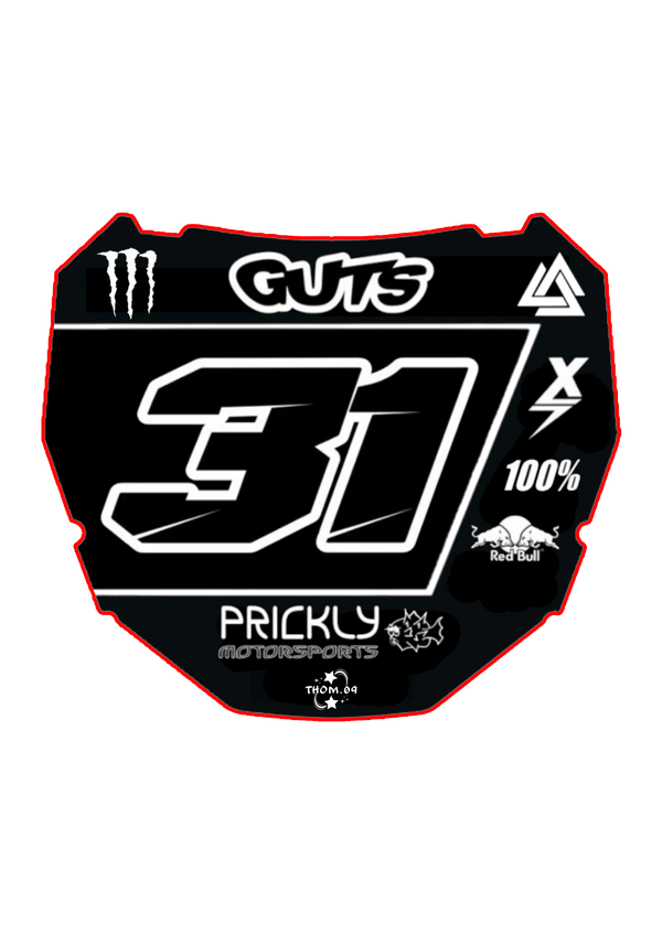 Front Plate Decal Number 31 Odi Style