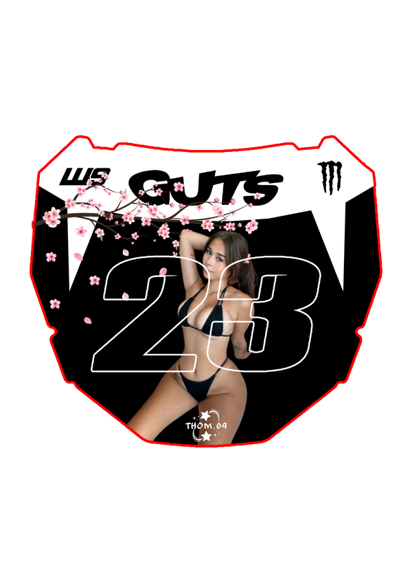 Front Plate Decal Number 23 Sophie Rain Odi Style