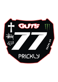Front Plate Decal Number 77 Cross Odi Style