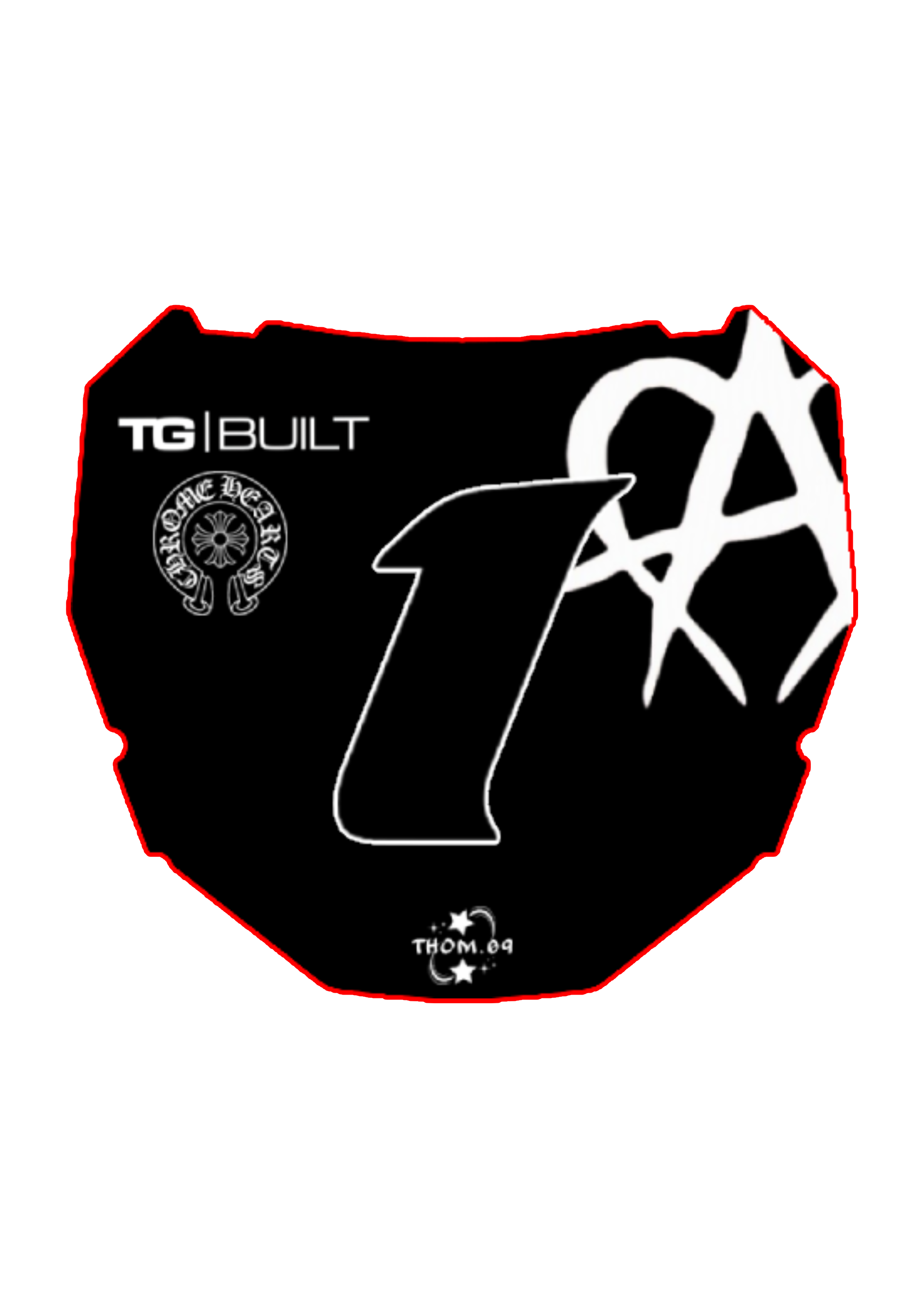 Front Plate Decal Number 1 Odi Style